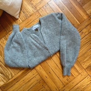 Vintage Gray Lambswool & Angora Cardigan